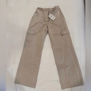 Zara Satin-Look Trousers in Beige